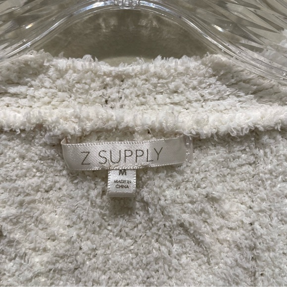 Z Supply Cate Cable Knit Cardigan Sweater Sea Salt Women’s Size Medium - Picture 10 of 11